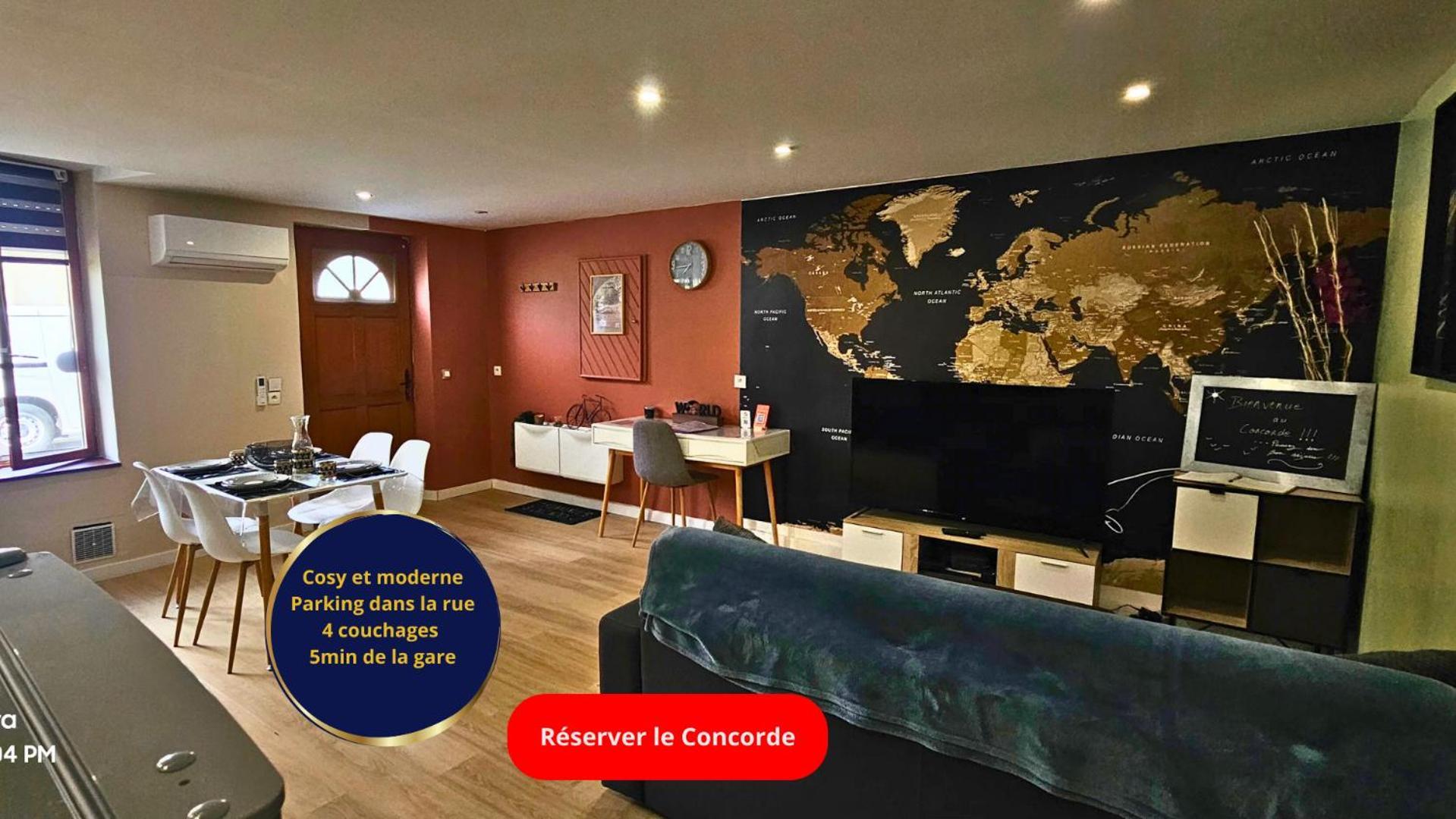 Apartament Le Concorde-Wifi-Clim-Parking-3Etoiles-Ockeys Bram Zewnętrze zdjęcie