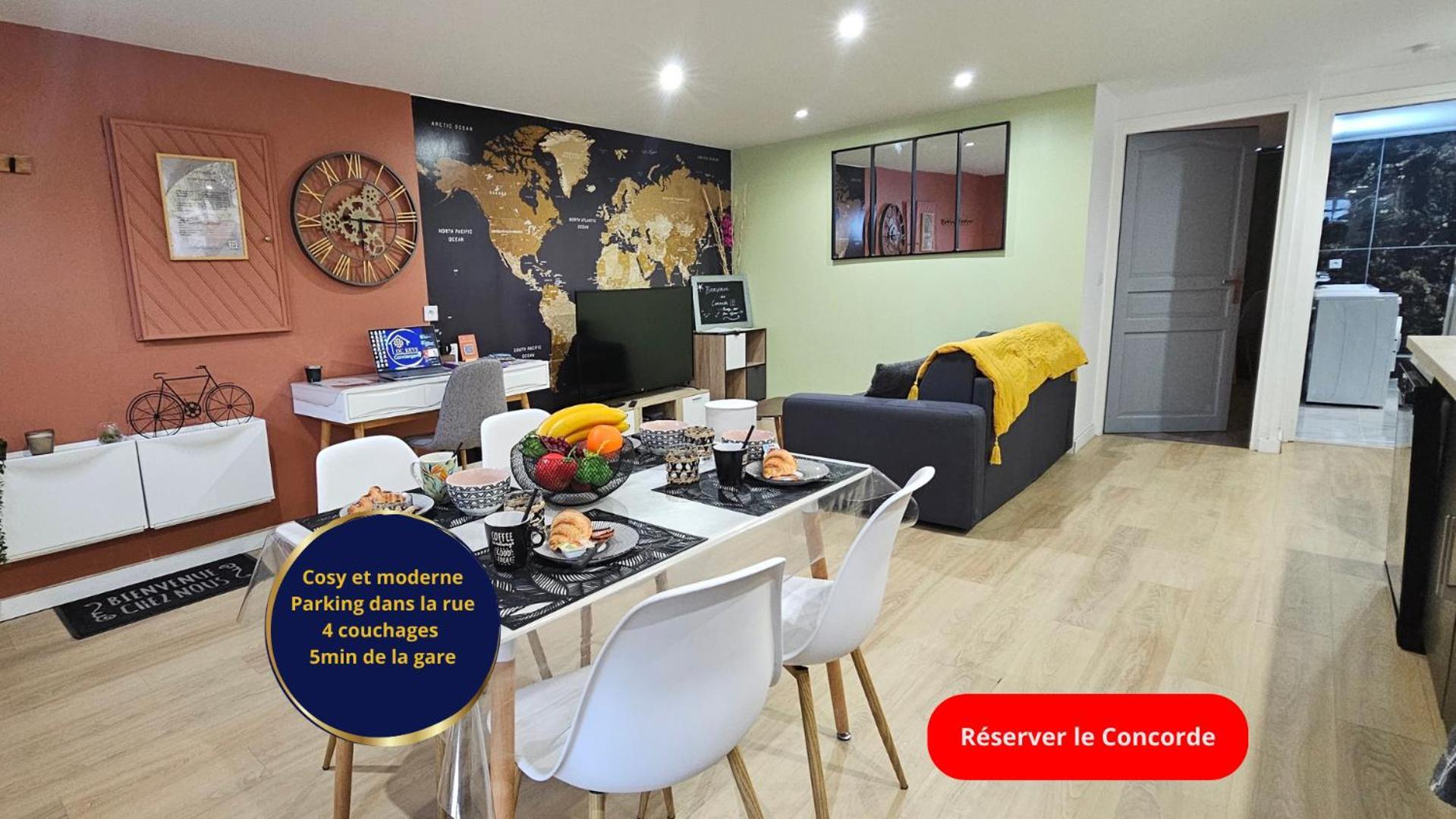 Apartament Le Concorde-Wifi-Clim-Parking-3Etoiles-Ockeys Bram Zewnętrze zdjęcie